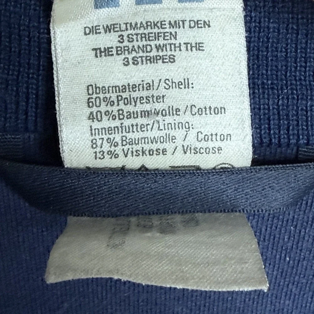 RARE VINTAGE ADIDAS SPORT JACKET 80S SHINY/GLANZEND SZ-S Cotton/Viscose‎ Blend